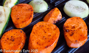 Coffee Chili Rubbed sweet potatoes